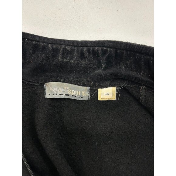 VTG Tundra Sport Canada 100% Wool Vest Black/Red Full Zip LARGE - Picture 11 of 13